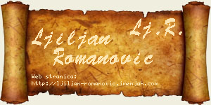 Ljiljan Romanović vizit kartica